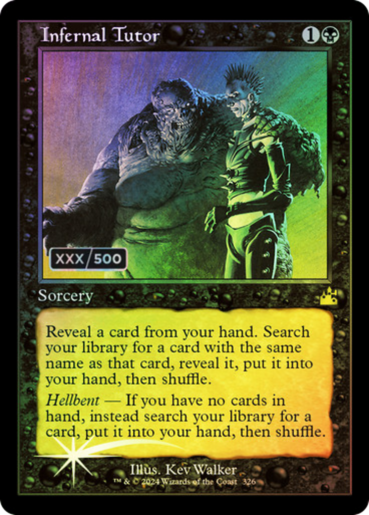 Infernal Tutor(Serial Numbered) (Retro) (326) Foil - Ravnica Remastered