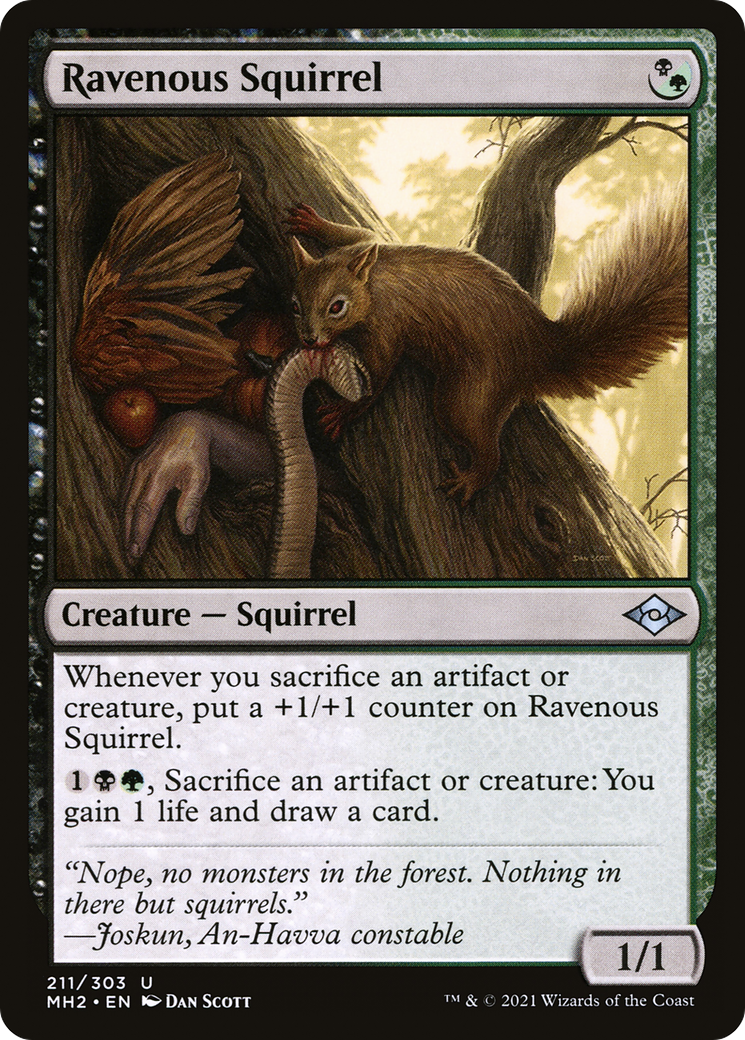 Ravenous Squirrel (211) Foil - Modern Horizons 2