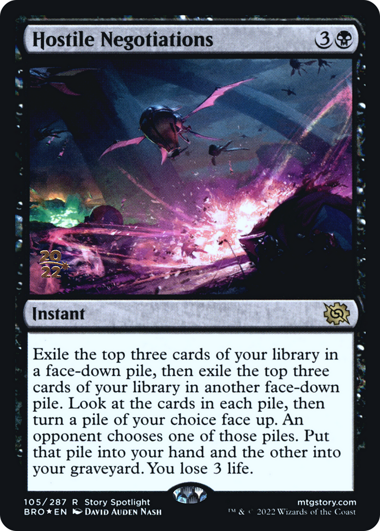 Hostile Negotiations (105) Foil - The Brothers' War Promos