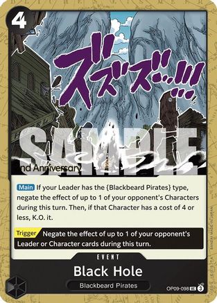 Black Hole (OP09-098) 2nd Anniversary Tournament Cards