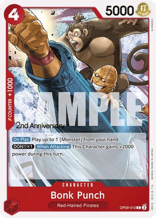 Bonk Punch (OP09-010) 2nd Anniversary Tournament Cards