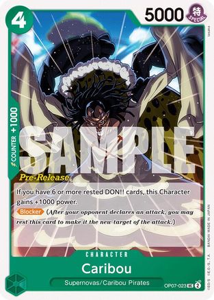 Caribou (OP07-023) Pre-Release Cards