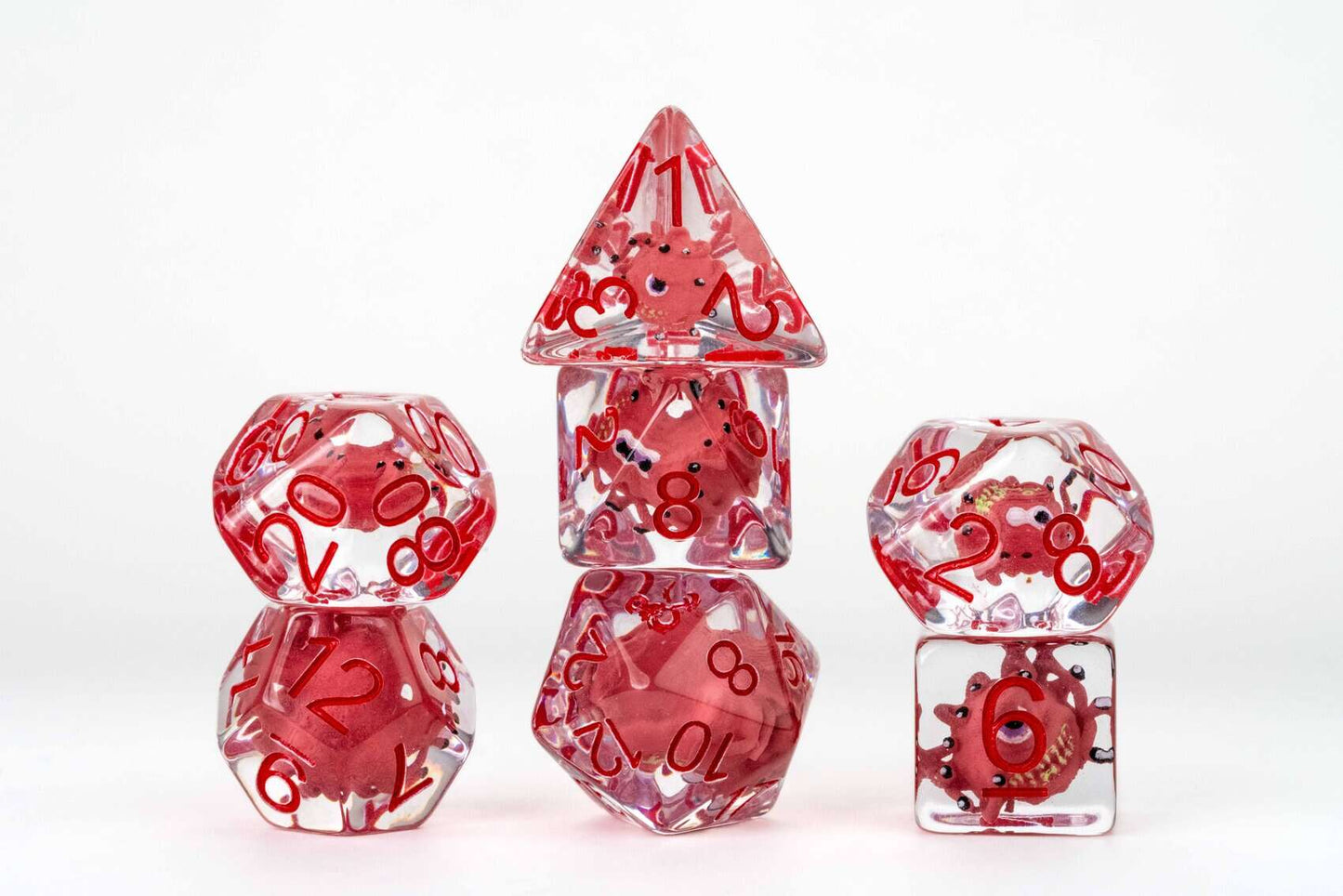 FanRoll Beholder Inclusion Resin Poly Dice Set