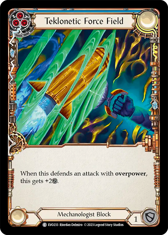 Teklonetic Force Field (Blue) (EVO233) Rainbow Foil - Bright Lights