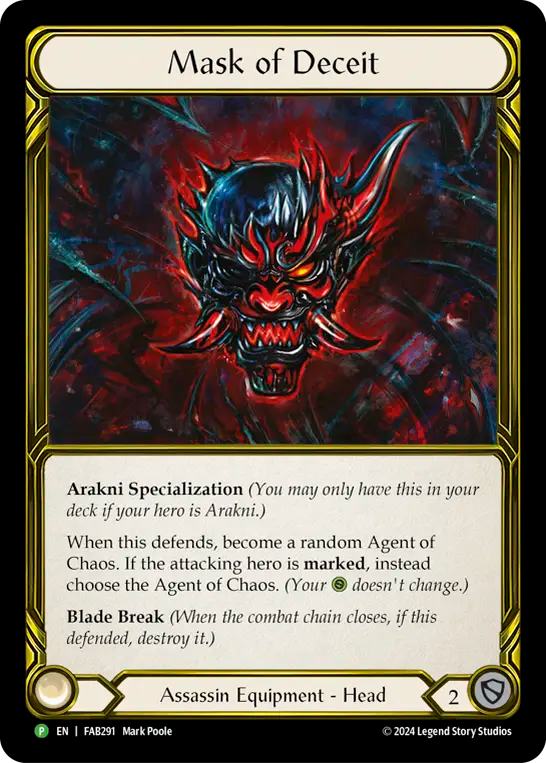 Mask of Deceit (Golden) (FAB291) Cold Foil - FaB Promos