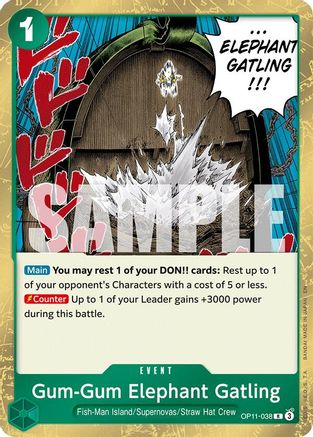 Gum-Gum Elephant Gatling (OP11-038) Foil