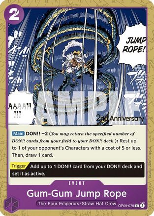 Gum-Gum Jump Rope (OP09-079) 2nd Anniversary Tournament Cards