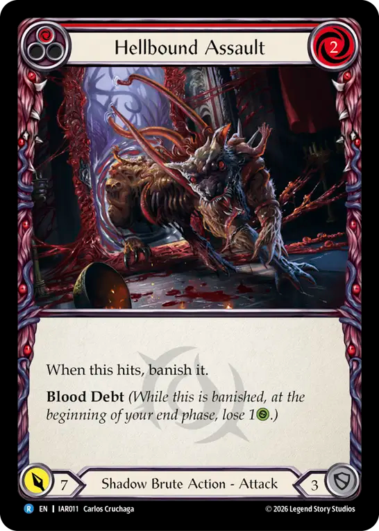 Hellbound Assault (Red) (IAR011) Rainbow Foil - Usurp the Shadow Throne