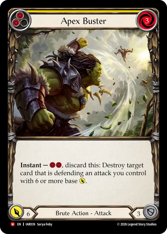 Apex Buster (Yellow) (IAR039) Rainbow Foil - Usurp the Shadow Throne