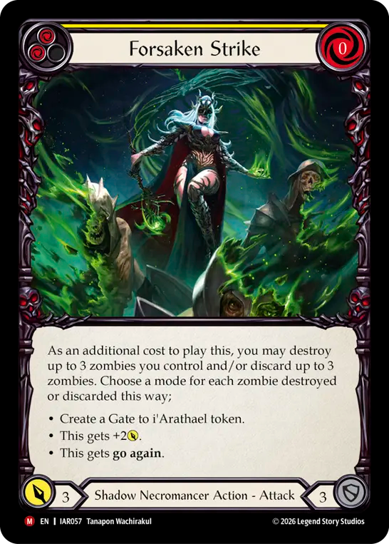 Forsaken Strike (Yellow) (IAR057) Rainbow Foil - Usurp the Shadow Throne
