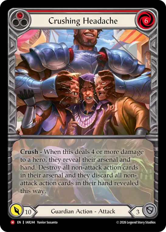 Crushing Headache (Red) (Extended Art) (IAR244) Rainbow Foil - Usurp the Shadow Throne