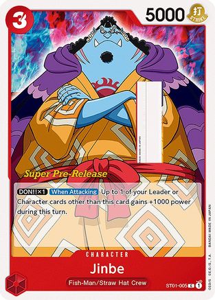 Jinbe (ST01-005) Super Pre-Release Cards