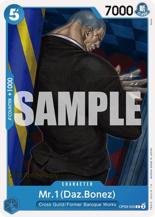 Mr.1 (Daz.Bonez) (OP09-055) 2nd Anniversary Tournament Cards