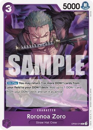 Roronoa Zoro (OP09-076) Foil