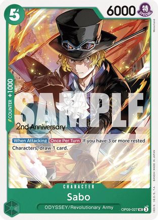 Sabo (OP09-027) 2nd Anniversary Tournament Cards