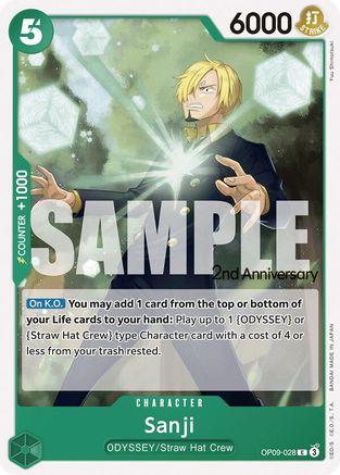 Sanji (OP09-028) 2nd Anniversary Tournament Cards