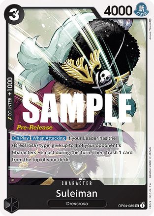 Suleiman (OP04-085) Pre-Release Cards