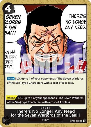 There's No Longer Any Need for the Seven Warlords of the Sea!!! (OP10-096)