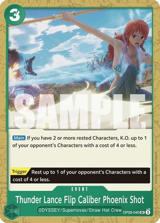 Thunder Lance Flip Caliber Phoenix Shot (OP09-040)