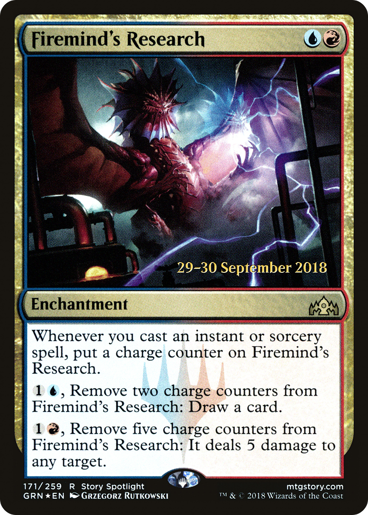 Firemind's Research (171s) Foil - Guilds of Ravnica Promos