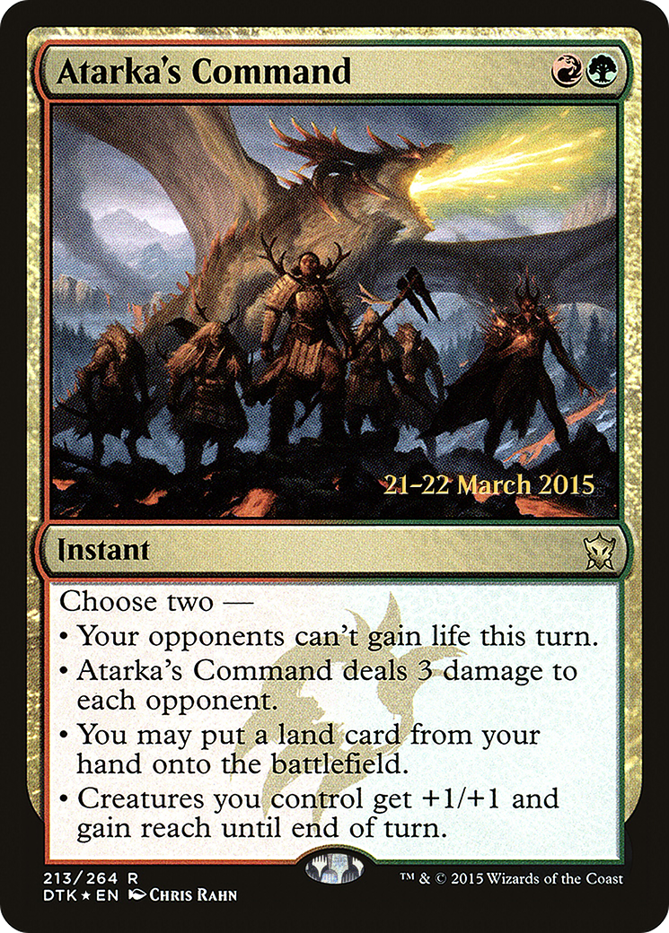 Atarka's Command (213s) Foil - Dragons of Tarkir Promos