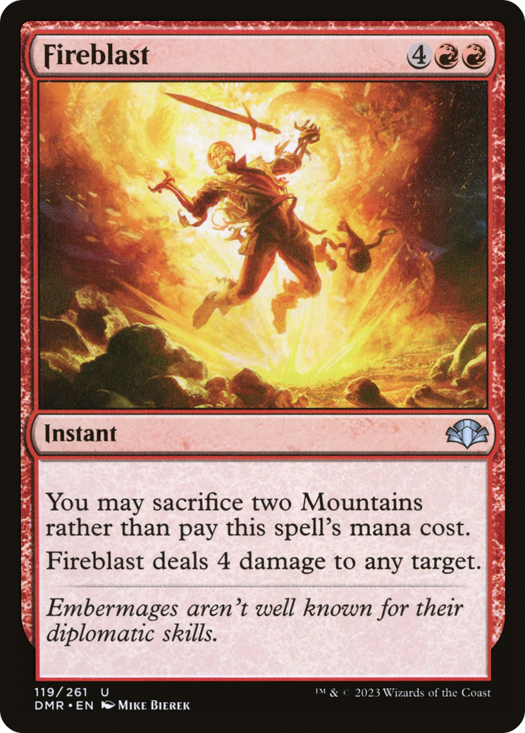 Fireblast (119) Foil - Dominaria Remastered