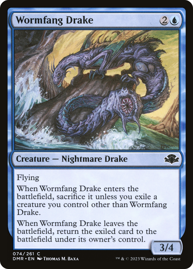 Wormfang Drake (074) Foil - Dominaria Remastered