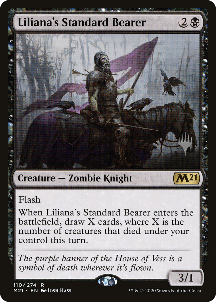 Liliana's Standard Bearer (110) Foil - Core Set 2021 Promos