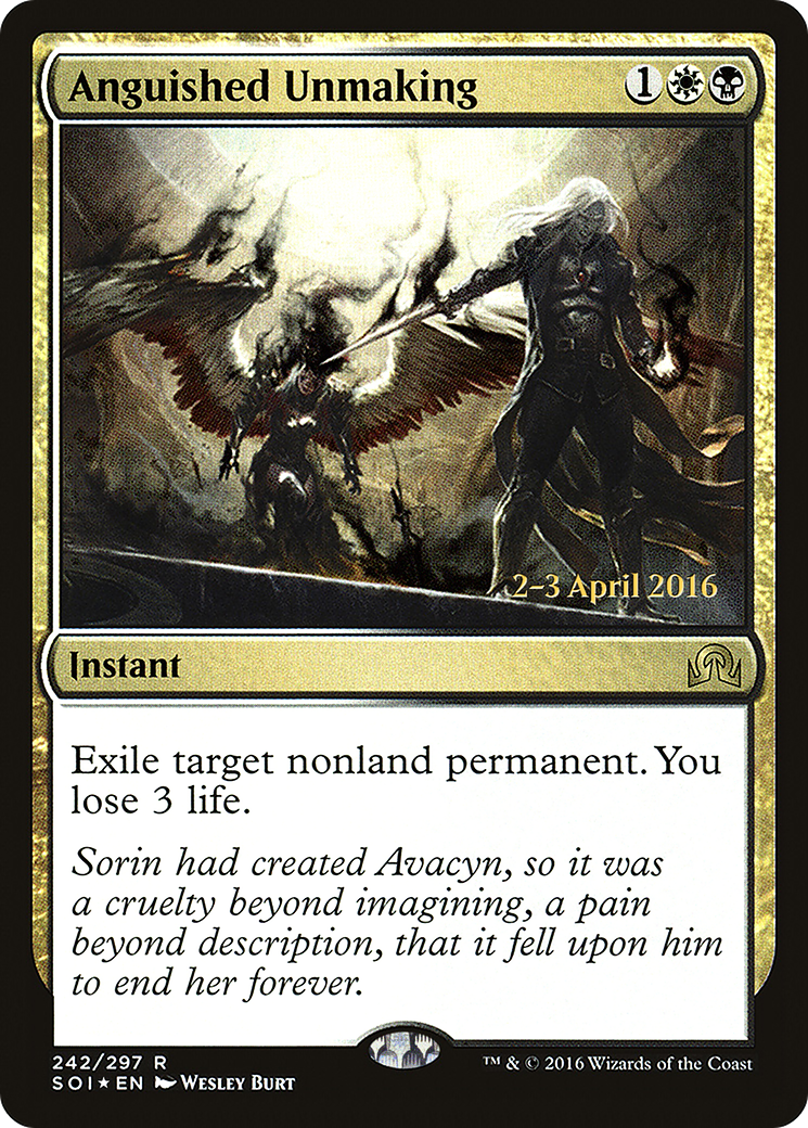 Anguished Unmaking (242s) Foil - Shadows over Innistrad Promos