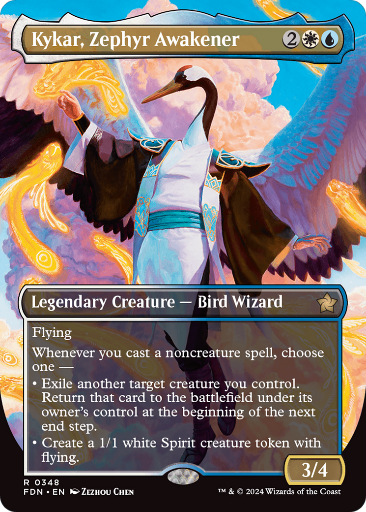 Kykar, Zephyr Awakener (Borderless) (348) Foil - Foundations