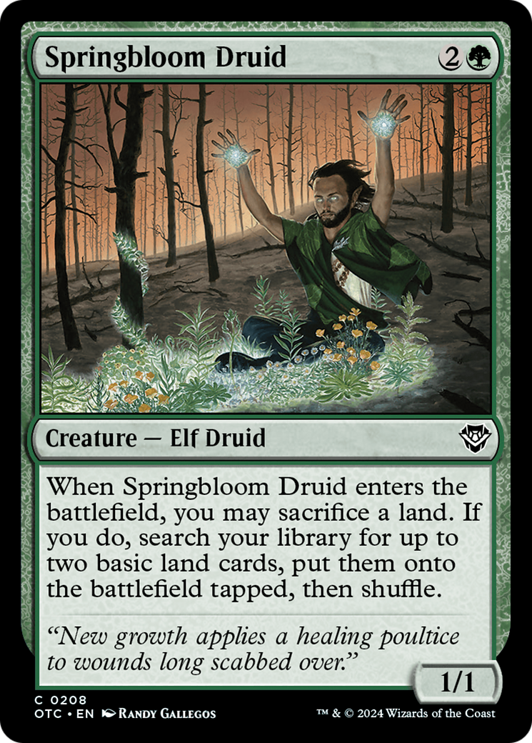 Springbloom Druid (208) - Outlaws of Thunder Junction Commander
