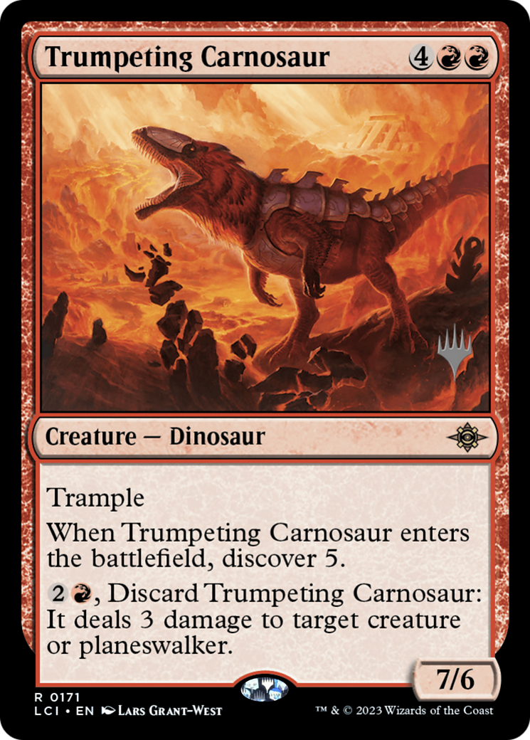 Trumpeting Carnosaur (171) - The Lost Caverns of Ixalan Promos