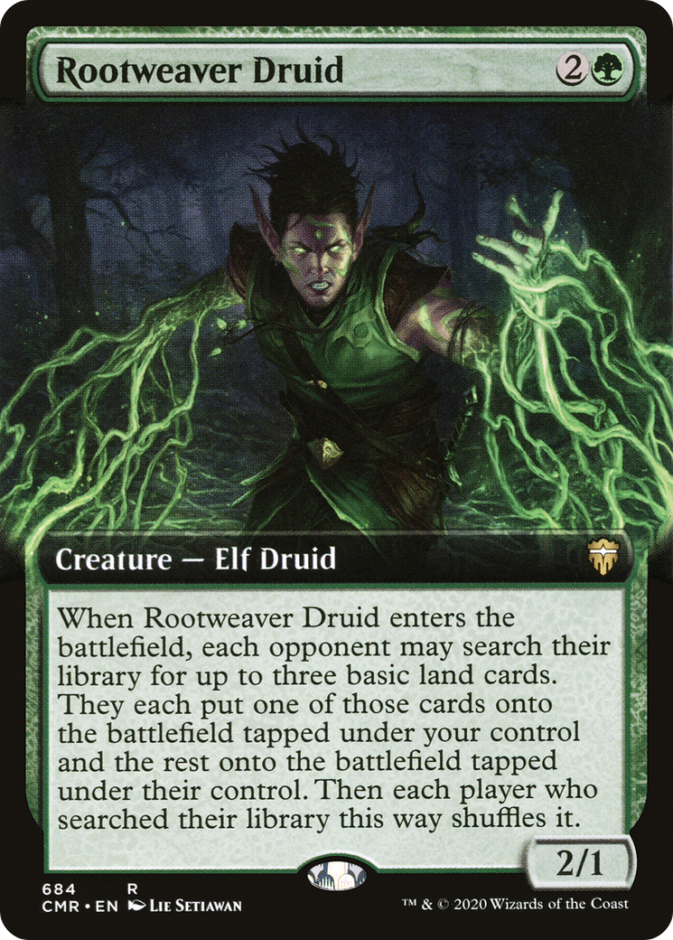 Rootweaver Druid (Extended Art) (684) Foil - Commander Legends