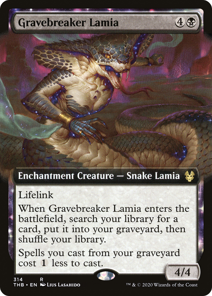 Gravebreaker Lamia (Extended Art) (314) Foil - Theros Beyond Death