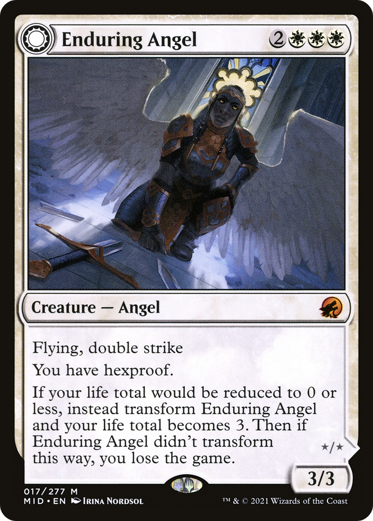 Enduring Angel // Angelic Enforcer (017) - Innistrad: Midnight Hunt