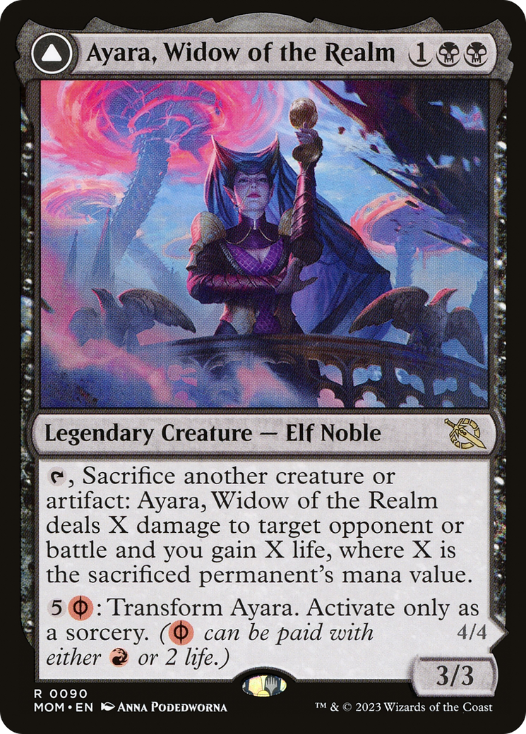 Ayara, Widow of the Realm // Ayara, Furnace Queen (090) - March of the Machine