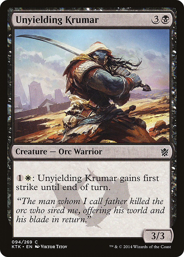 Unyielding Krumar (094) Foil - Khans of Tarkir