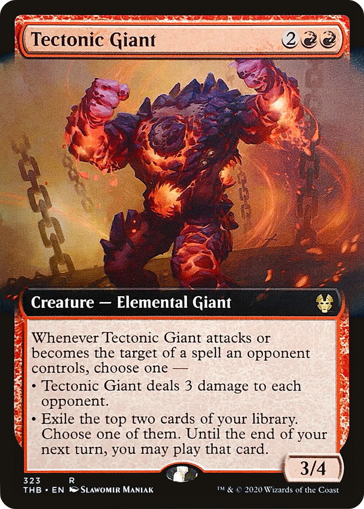 Tectonic Giant (Extended Art) (323) Foil - Theros Beyond Death