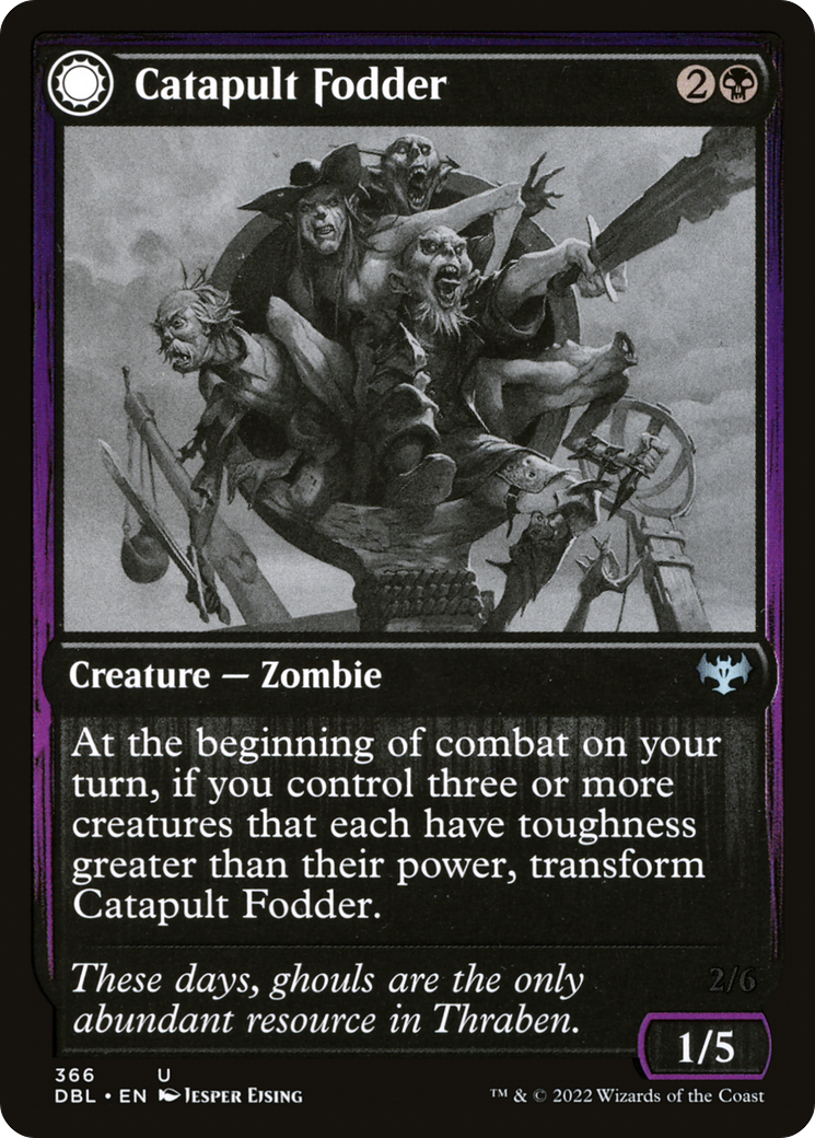 Catapult Fodder // Catapult Captain (366) Foil - Innistrad: Double Feature