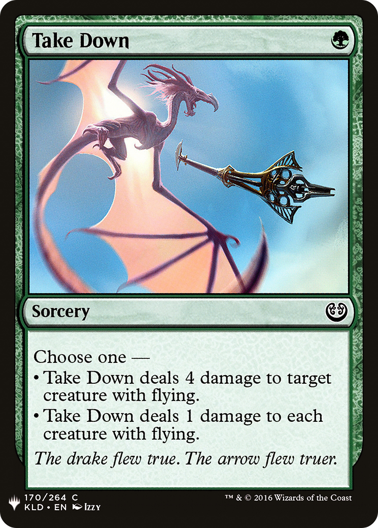 Take Down (KLD-170) - The List