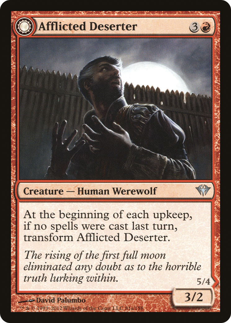 Afflicted Deserter // Werewolf Ransacker (081) - Dark Ascension