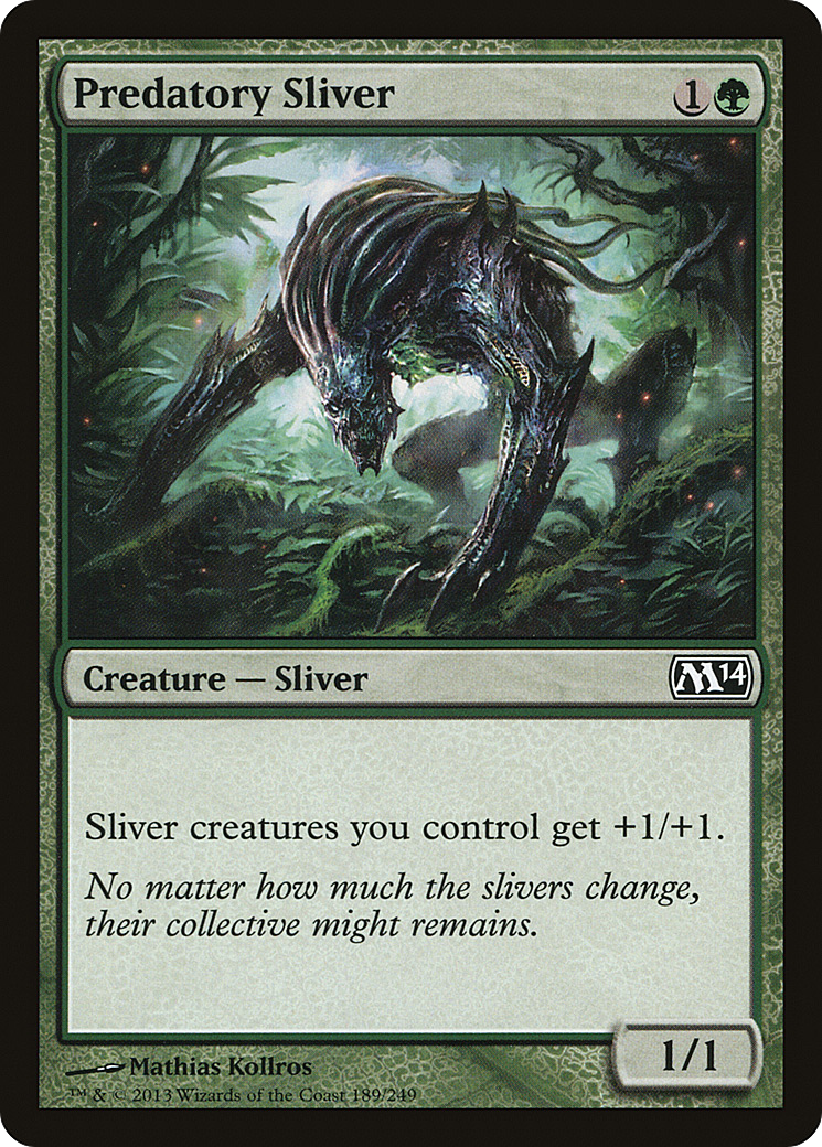 Predatory Sliver (189) Foil - Magic 2014