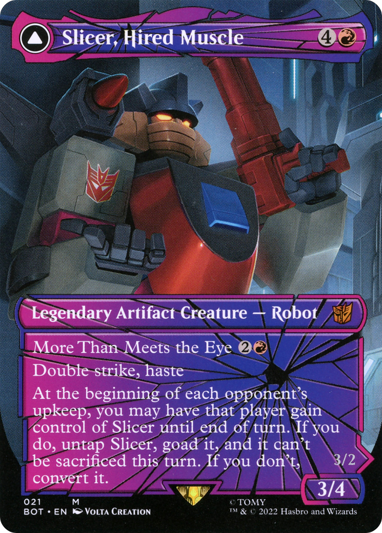 Slicer, Hired Muscle (Shattered Glass) (021) - Transformers