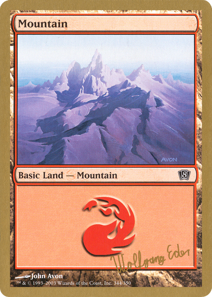 Mountain (344) - 2003 Wolfgang Eder (8ED) - World Championship Decks 2003