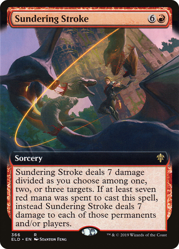 Sundering Stroke (Extended Art) (366) - Throne of Eldraine