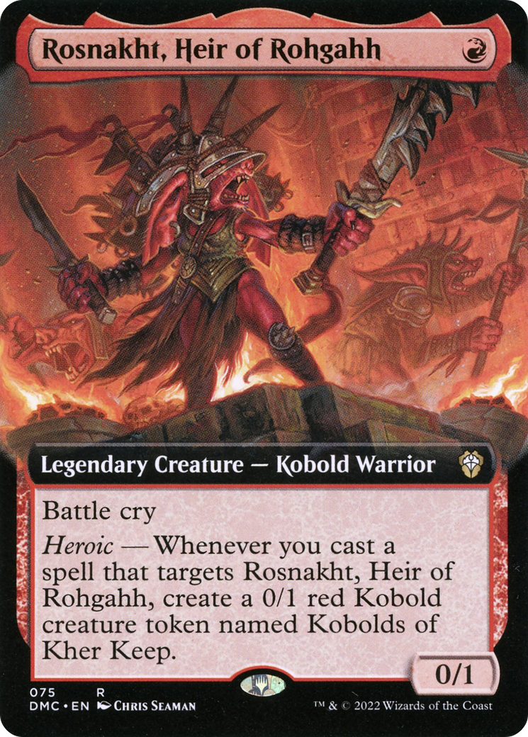 Rosnakht, Heir of Rohgahh (Extended Art) (075) Foil - Dominaria United Commander