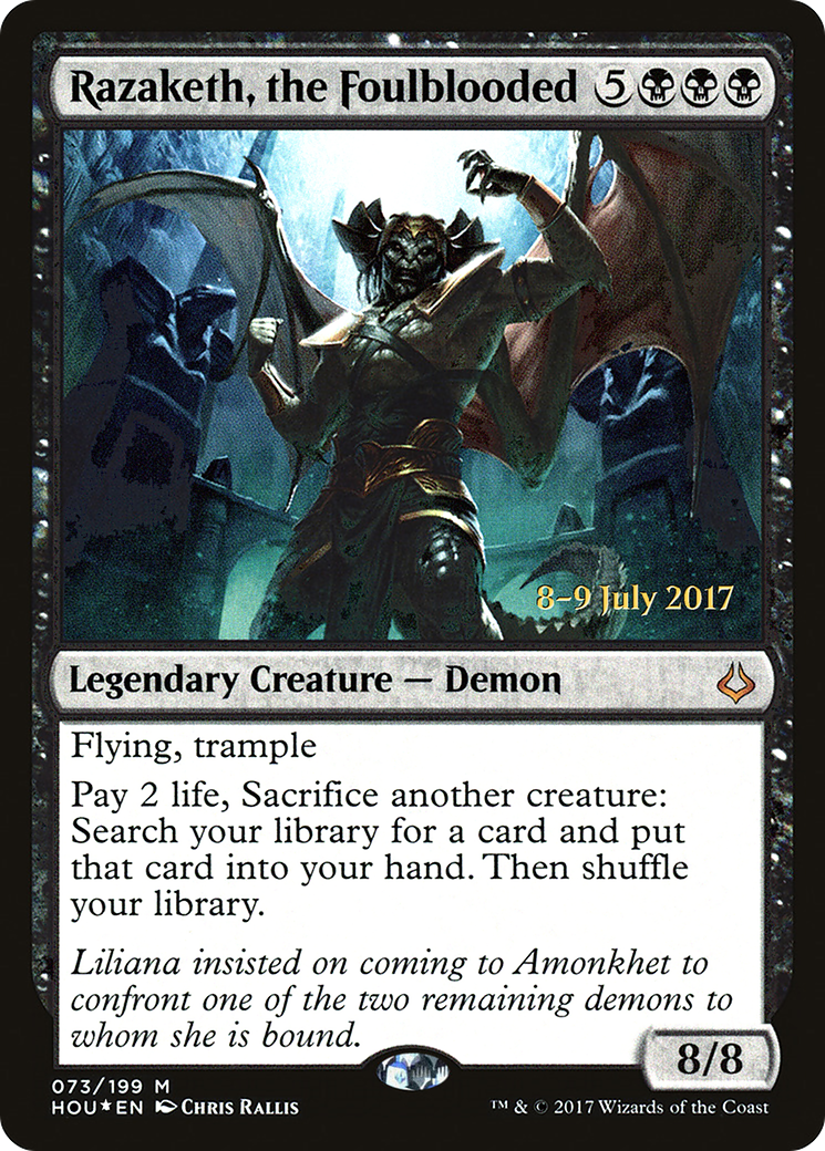 Razaketh, the Foulblooded (073) Foil - Hour of Devastation Promos