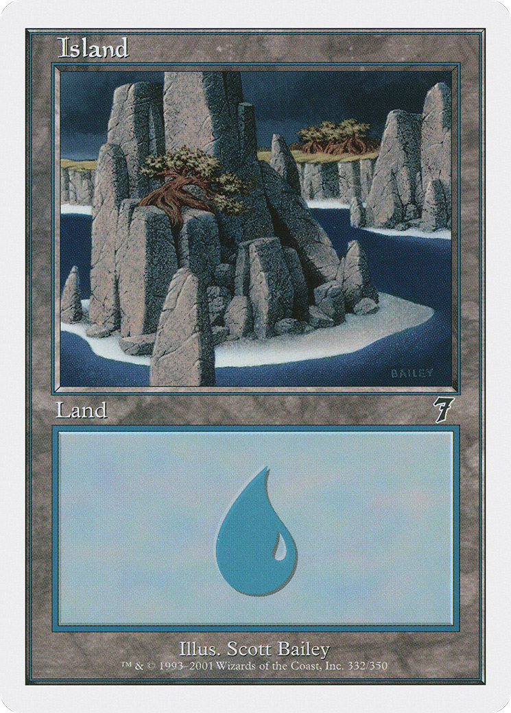 Island (332) Foil - Seventh Edition