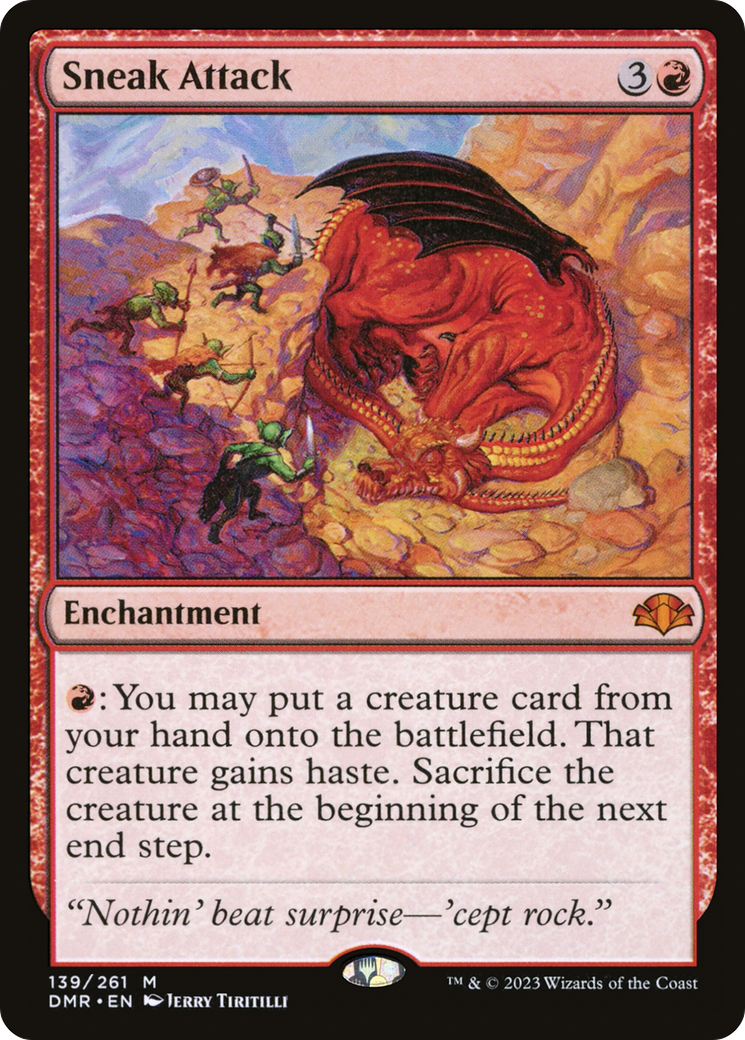 Sneak Attack (139) Foil - Dominaria Remastered