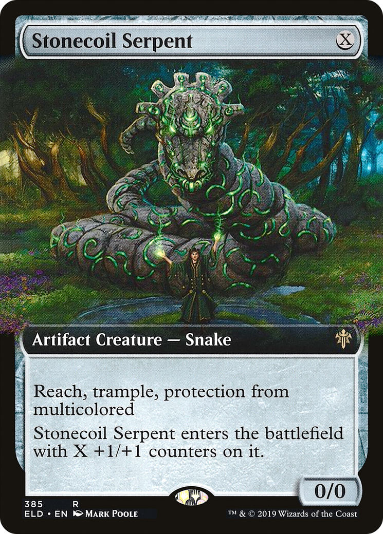 Stonecoil Serpent (Extended Art) (385) Foil - Throne of Eldraine